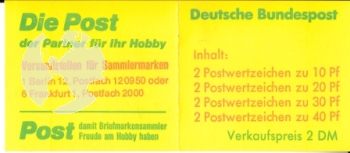 NSR MH 0020 ** - 1974 - reklama "Postgebühren"
